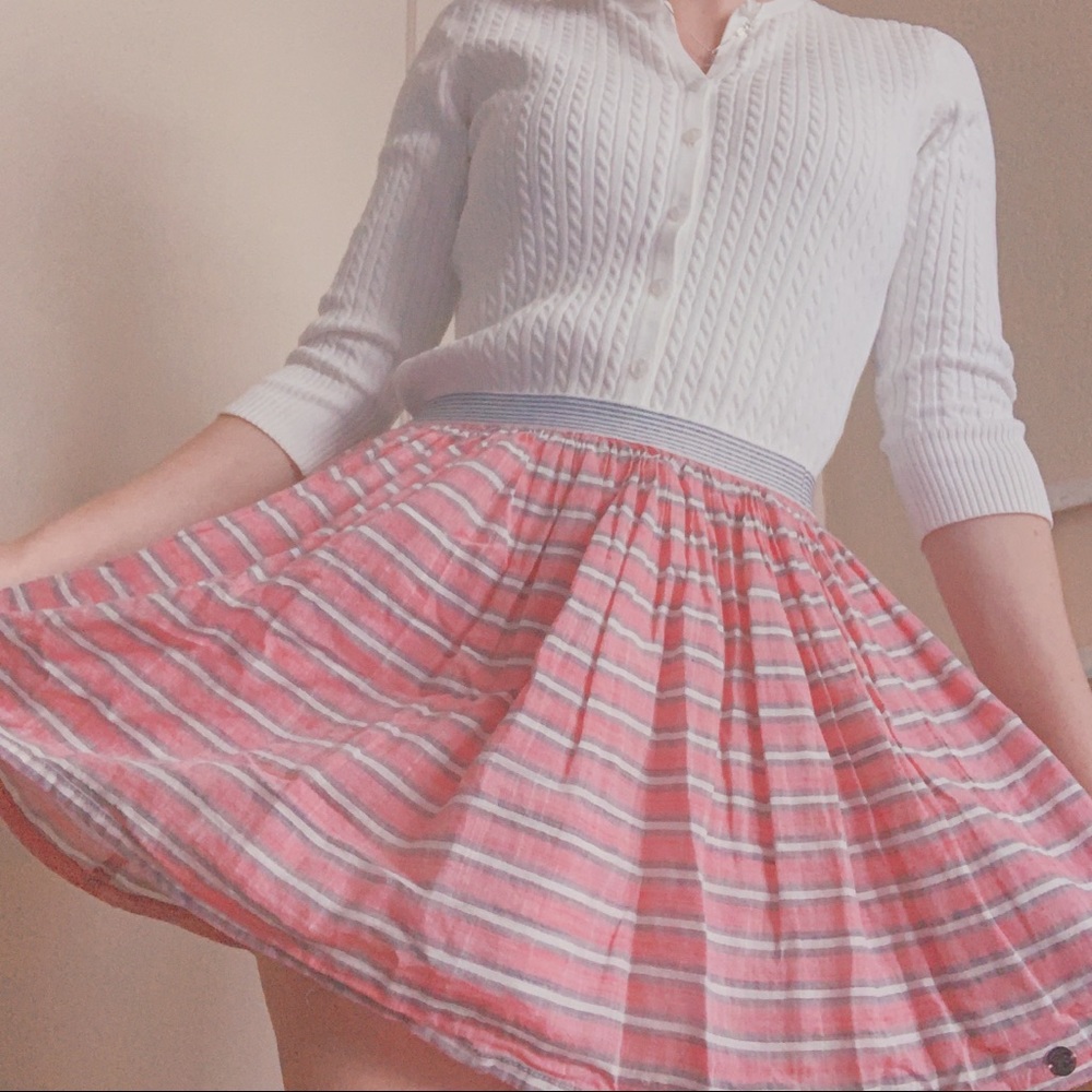 Pink and blue miniskirt